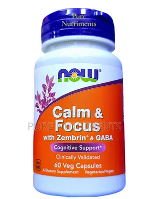 Now Calm Focus Zembrin + Gaba Cognitive Support 60 Veg Capsules