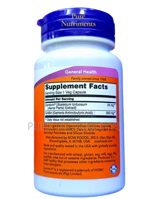 Now Calm Focus Zembrin + Gaba Cognitive Support 60 Veg Capsules