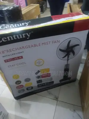Take the Chill With You – Century’S 18" Rechargeable Mist Fan