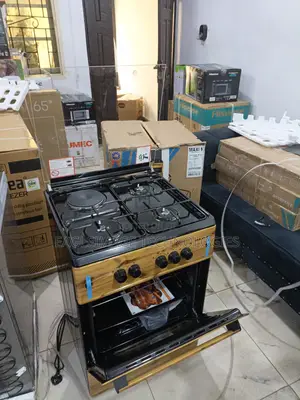 Maxi Standing Gas Cooker 3 Gas + 1 Electric Wood Design