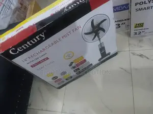 Hybrid 18" Floor Fan With Humidifying Mist Long-Last Battery