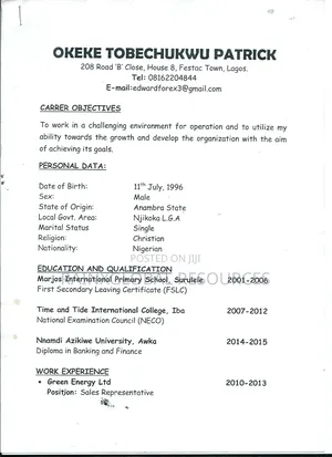 Mr Tobechukwu Patrick Okeke