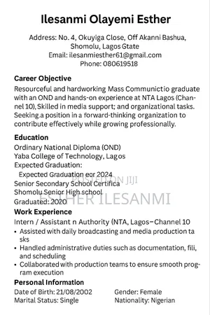 Acquiring CV Vacancy