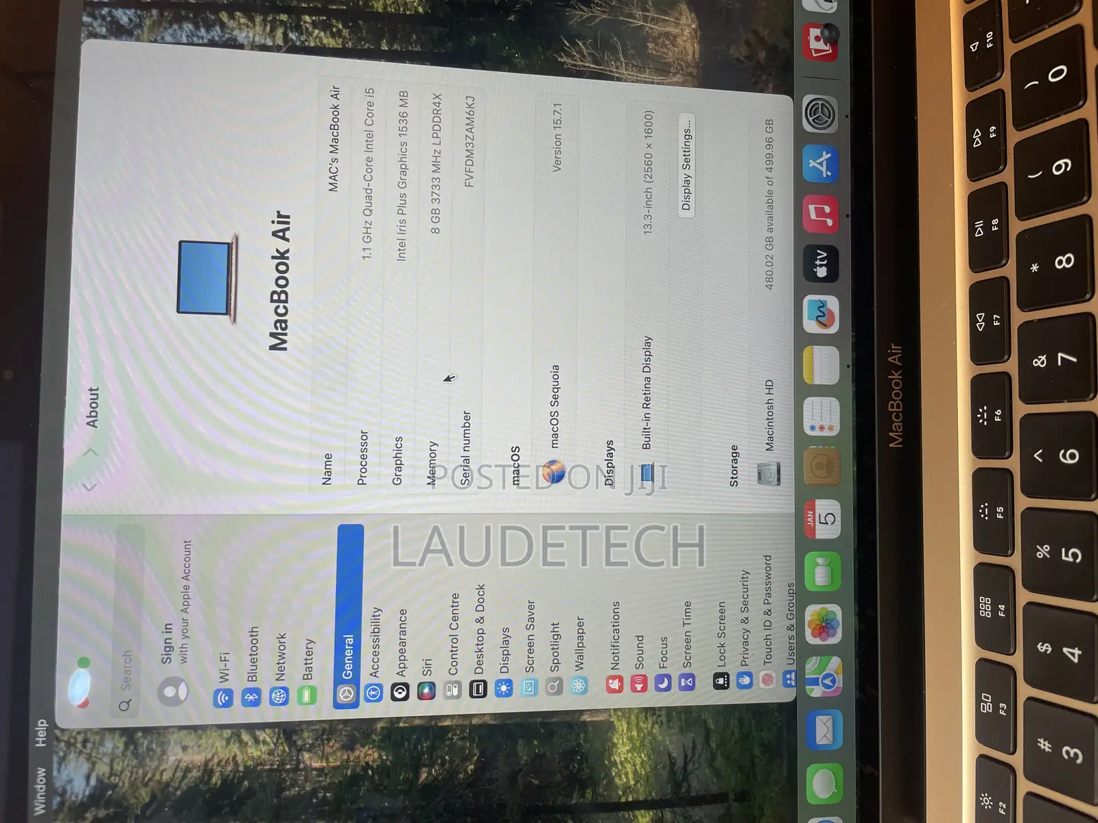 Laptop Apple MacBook Air 2020 8GB Intel Core I5 SSD 512GB
