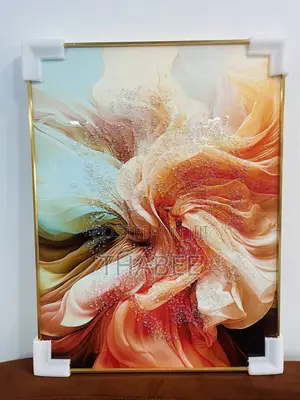 Acrylic Stoned Wall Art Frame Orange
