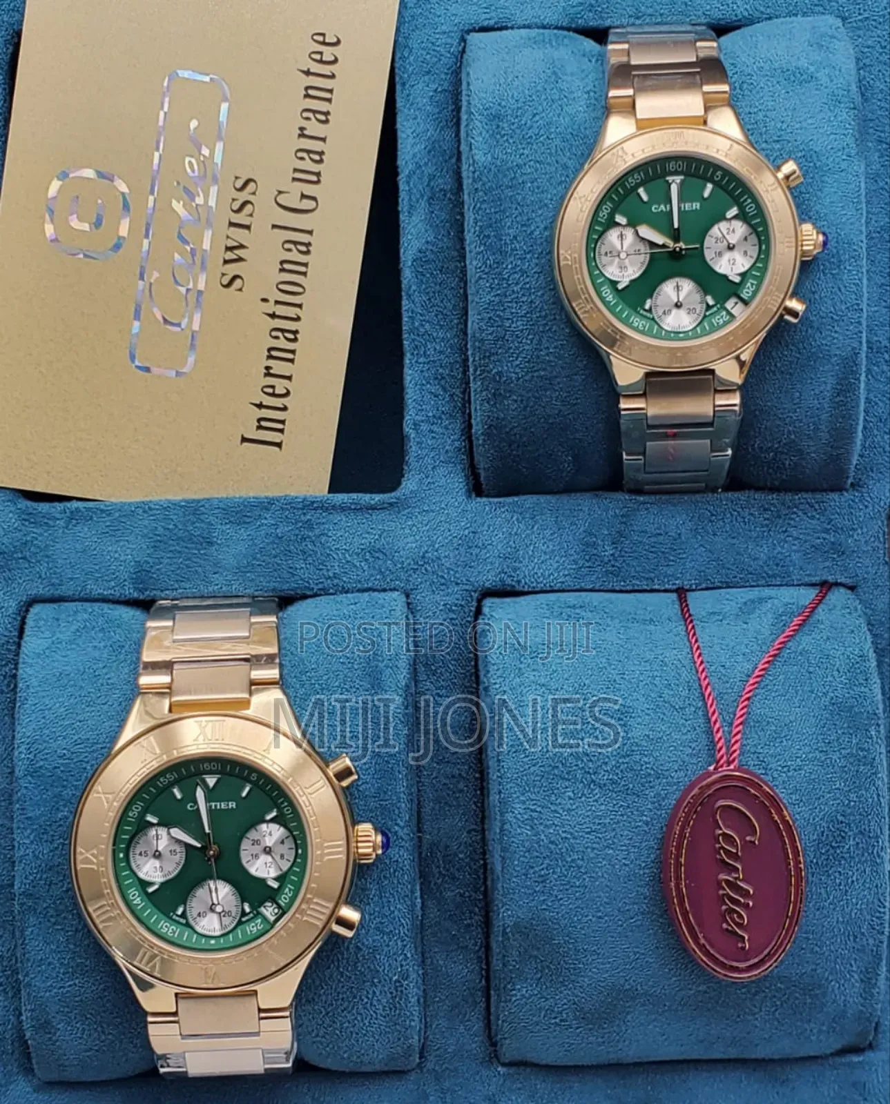*Cartier‐Style Unisex Chain‐Link Quartz Chronograph