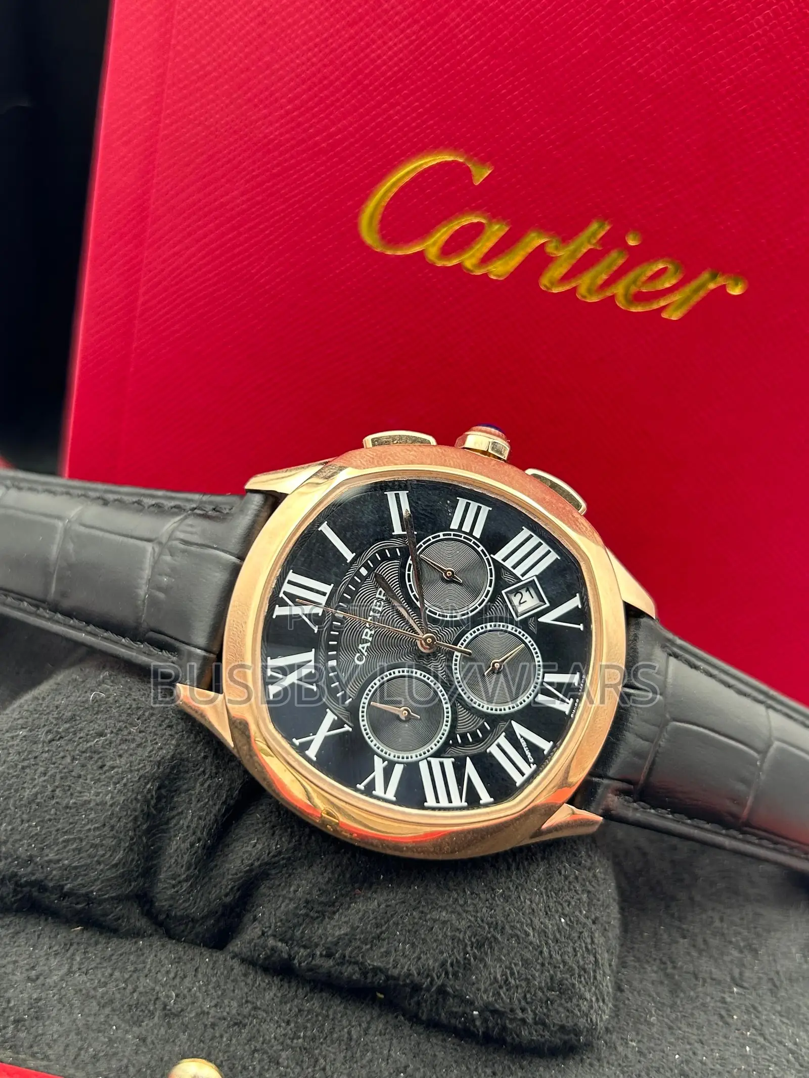 Cartier Leather Strap Watch