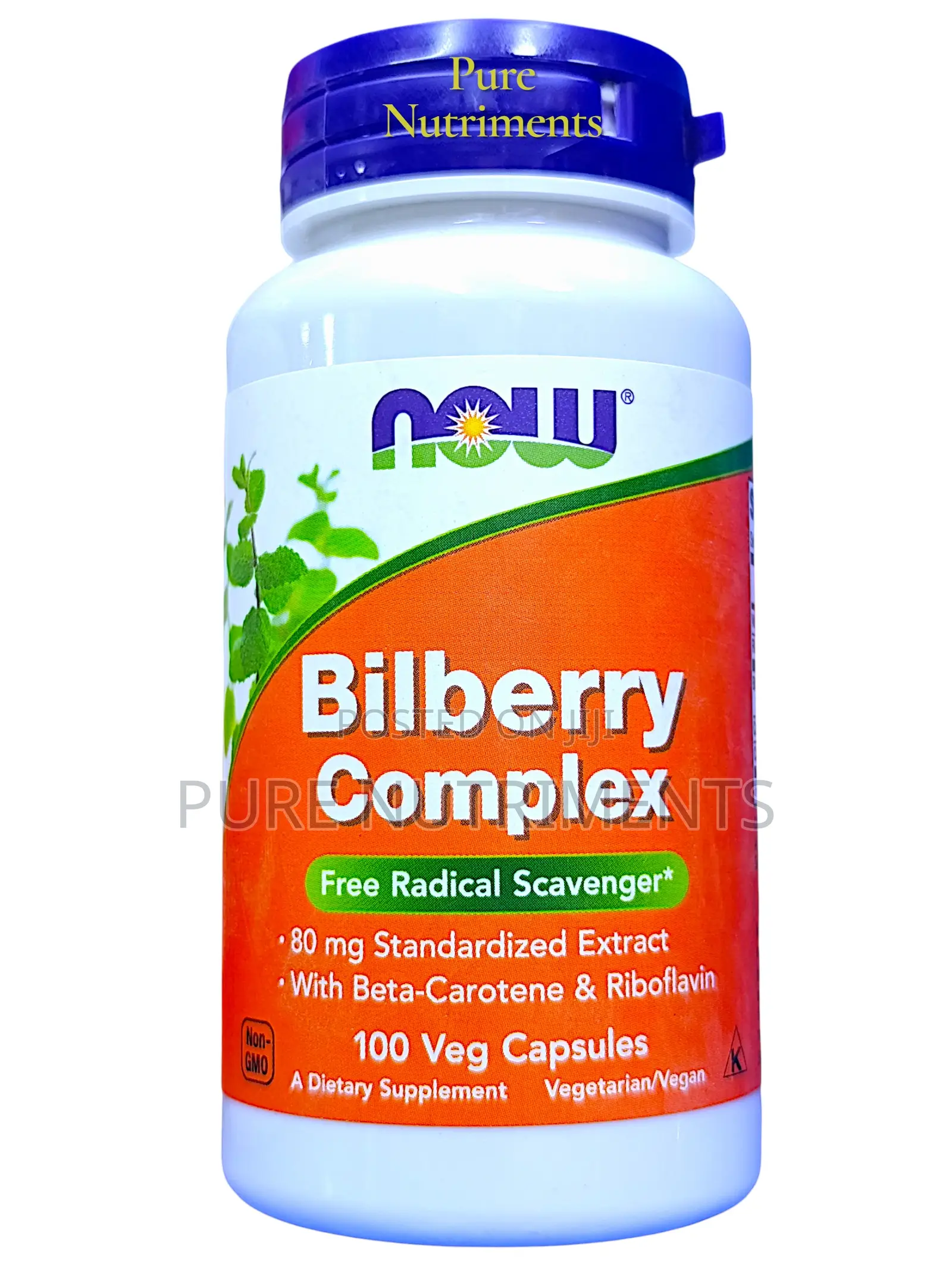 Now Bilberry Complex 80mg Antioxidant Eye Support – 100 Veg Capsules