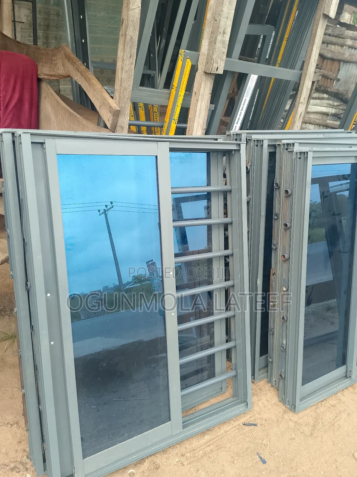 Sliding Aluminum Window With Net and Burglary
