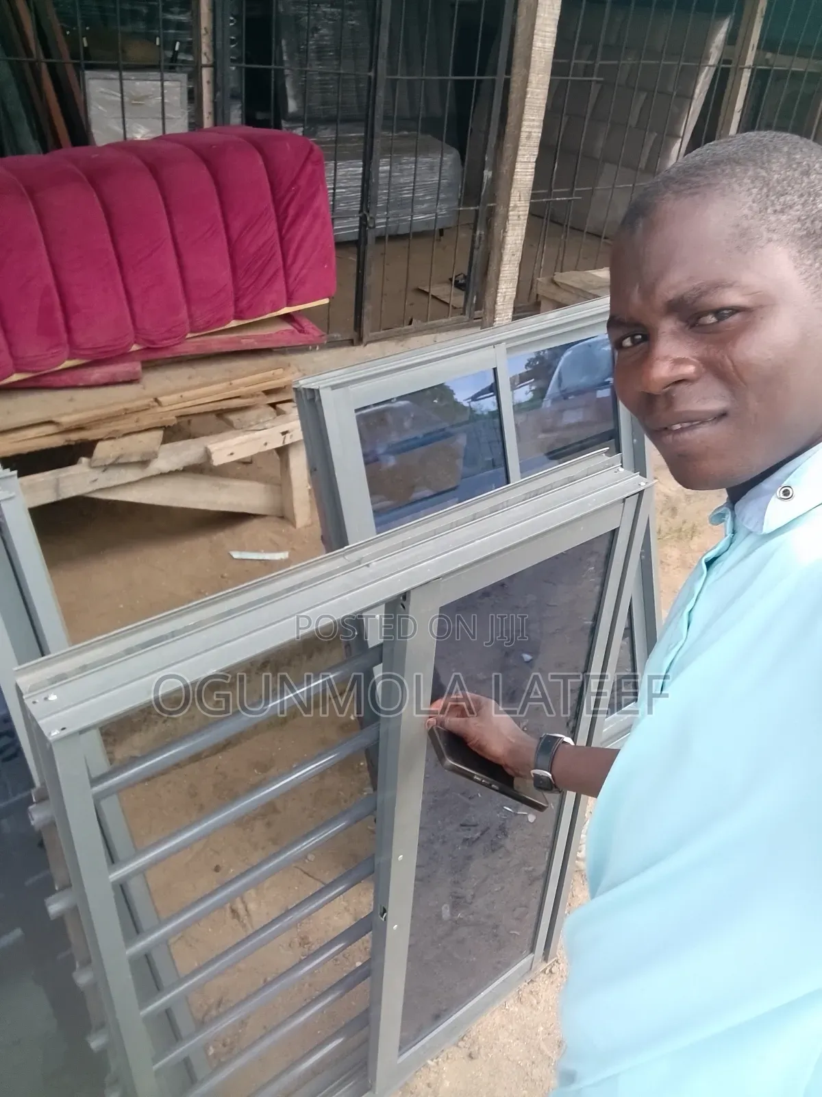 Sliding Aluminum Window With Net and Burglary