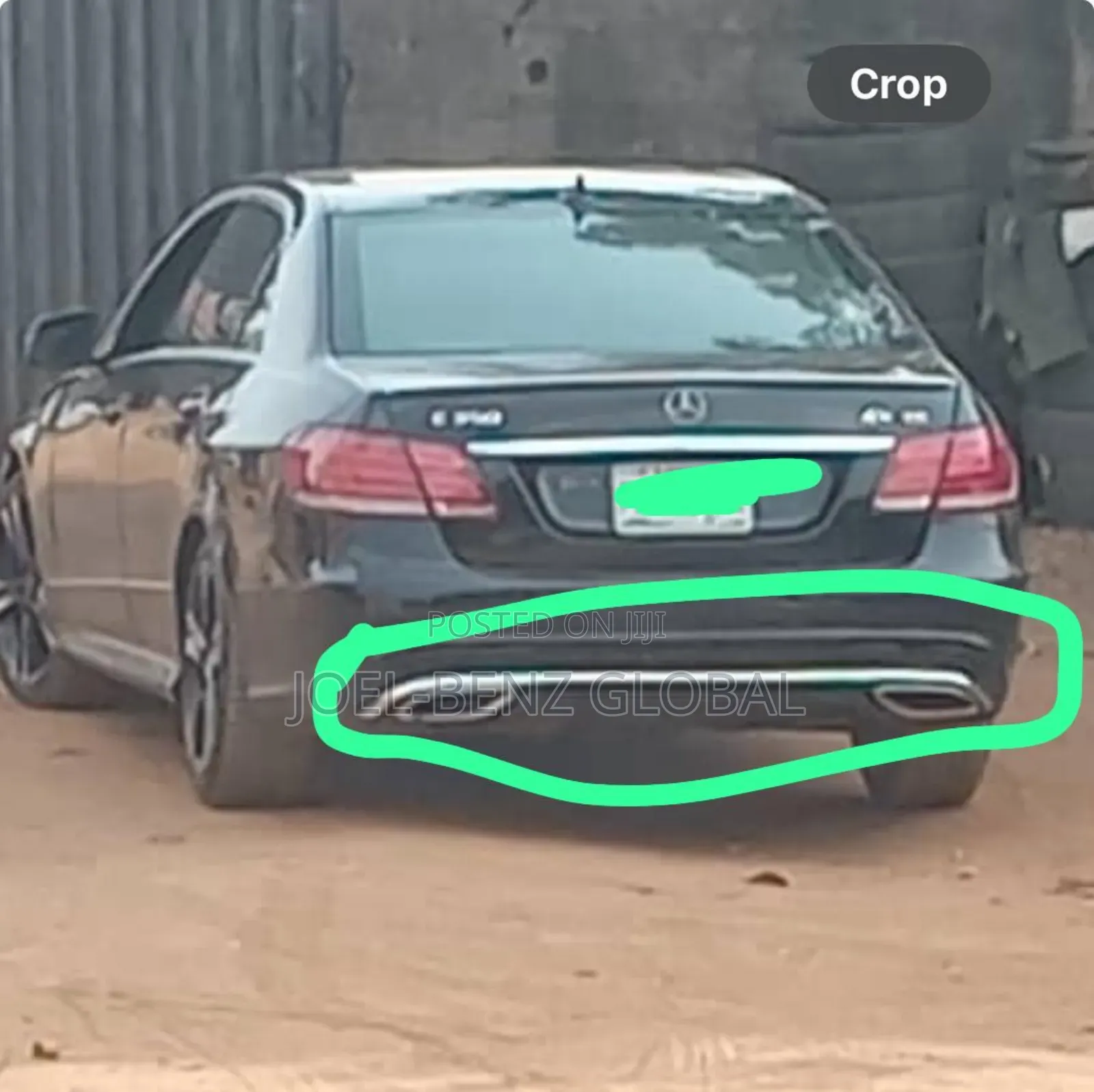 E350 2014 Back Bumper Down Padded