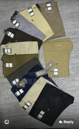 Plain Chinos Trousers