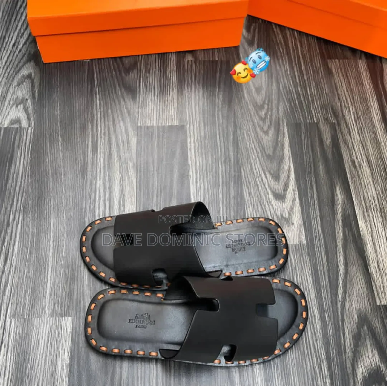 Original Hermes Cover Thread Side Mule Sandals