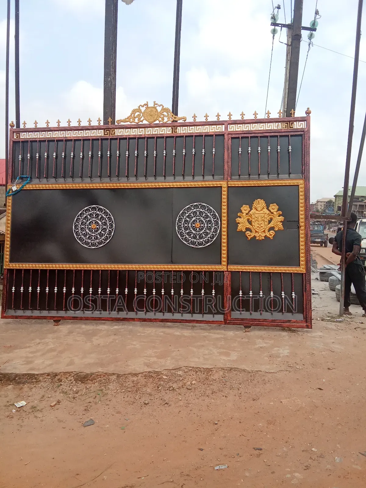14ft Wrought Iron Gate Rolling Gate
