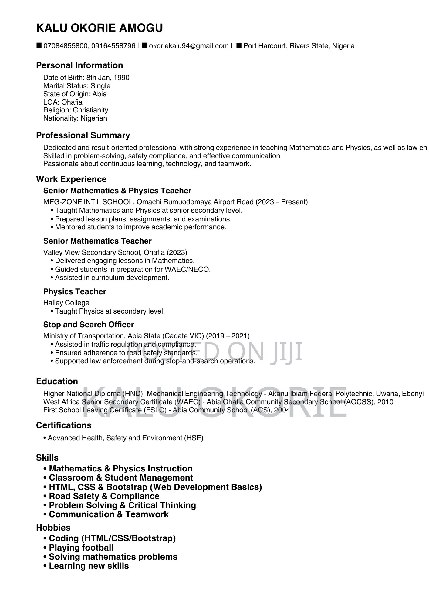 Marketers / Receptionist
