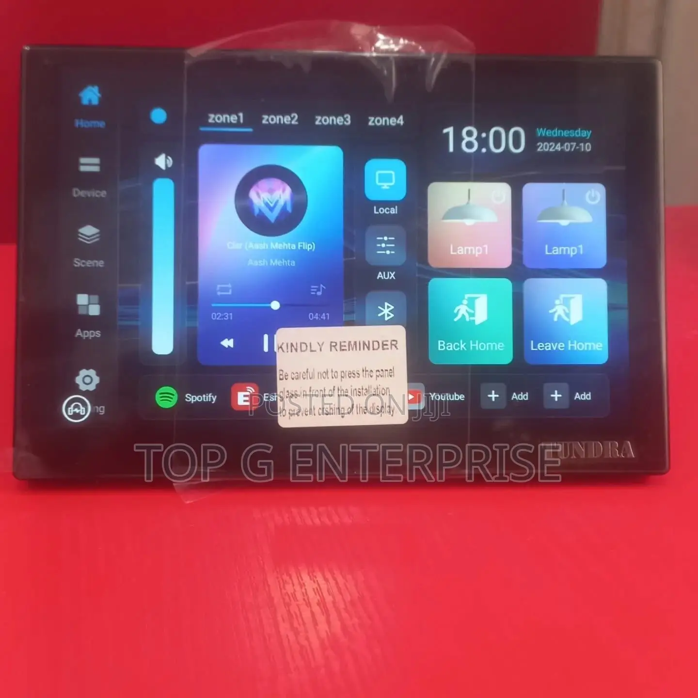 8 Inches Control Panel With 4 Zones Amplifier