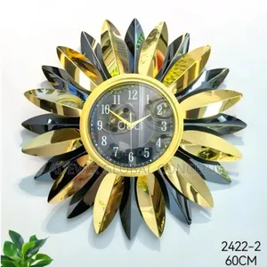 60cm Luxury Leaf Wall Clock For Home And Office Decor