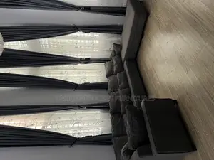 13ft Gray Sectional Sofa With Fibre Pillows