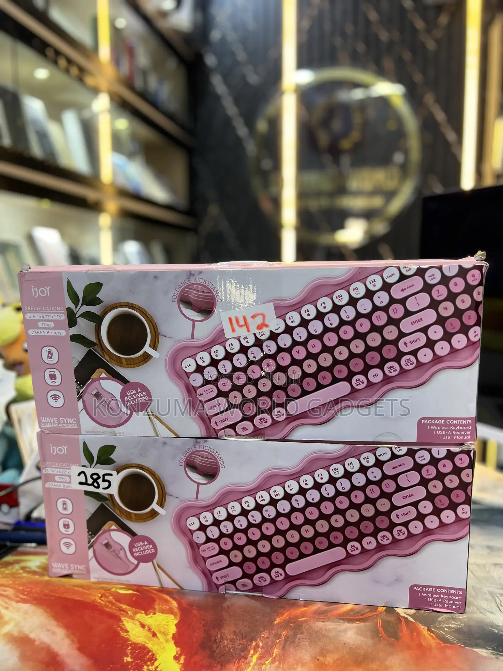 Ijoy Wave Sync Wireless Keyboard – Pink Retro Style