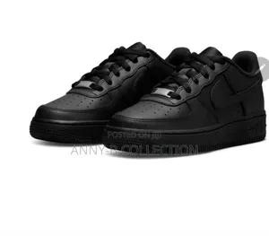 All Black Nike Air Force Sneakers