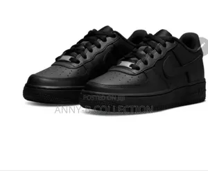 All Black Nike Air Force Sneakers