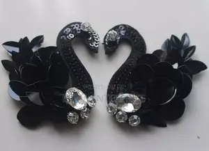 Delicate and Elegant Black Swan Shaped Brooch