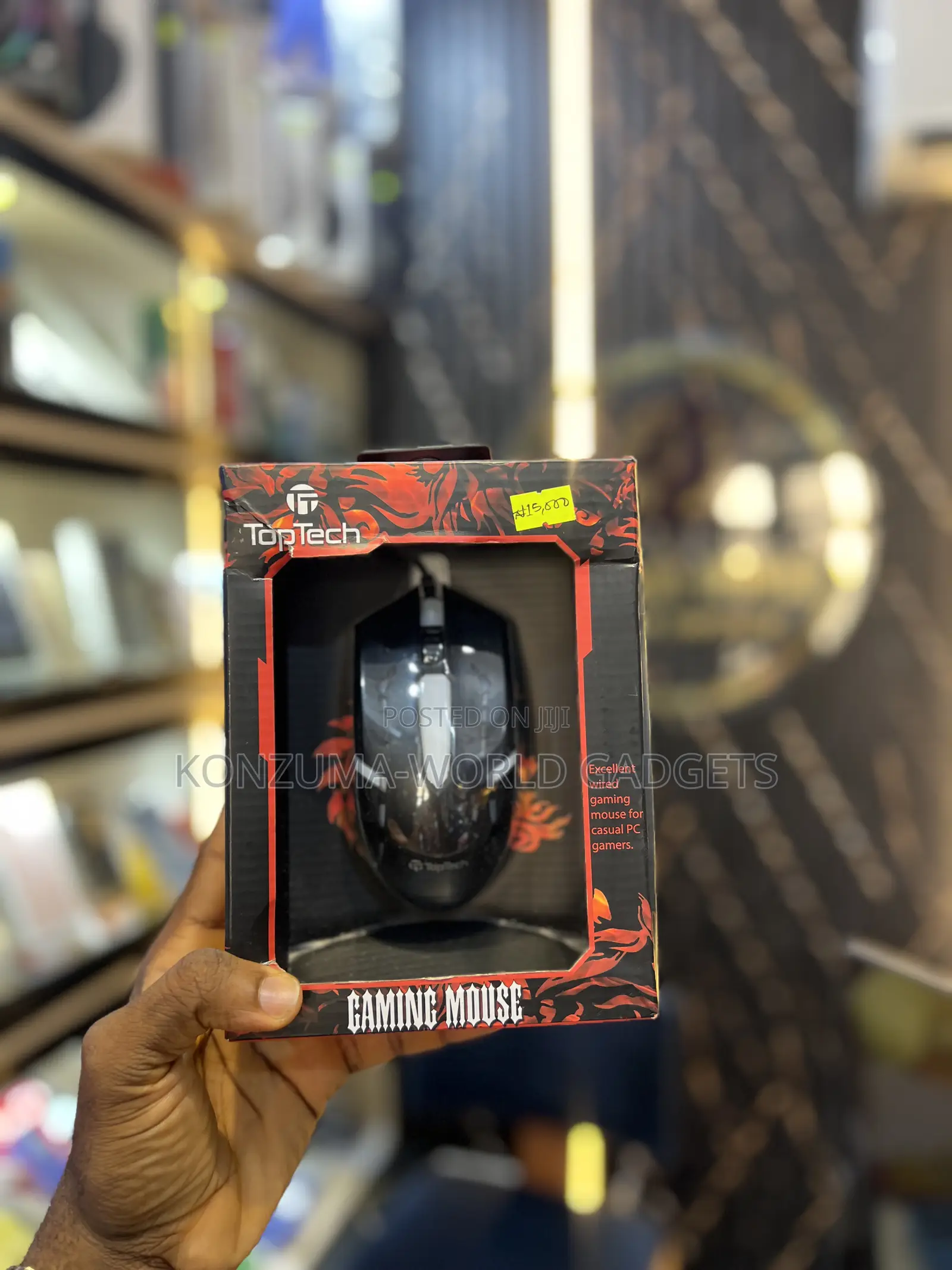 Toptech Wired Gaming Mouse With Led Light – Optical, 3 Buttons