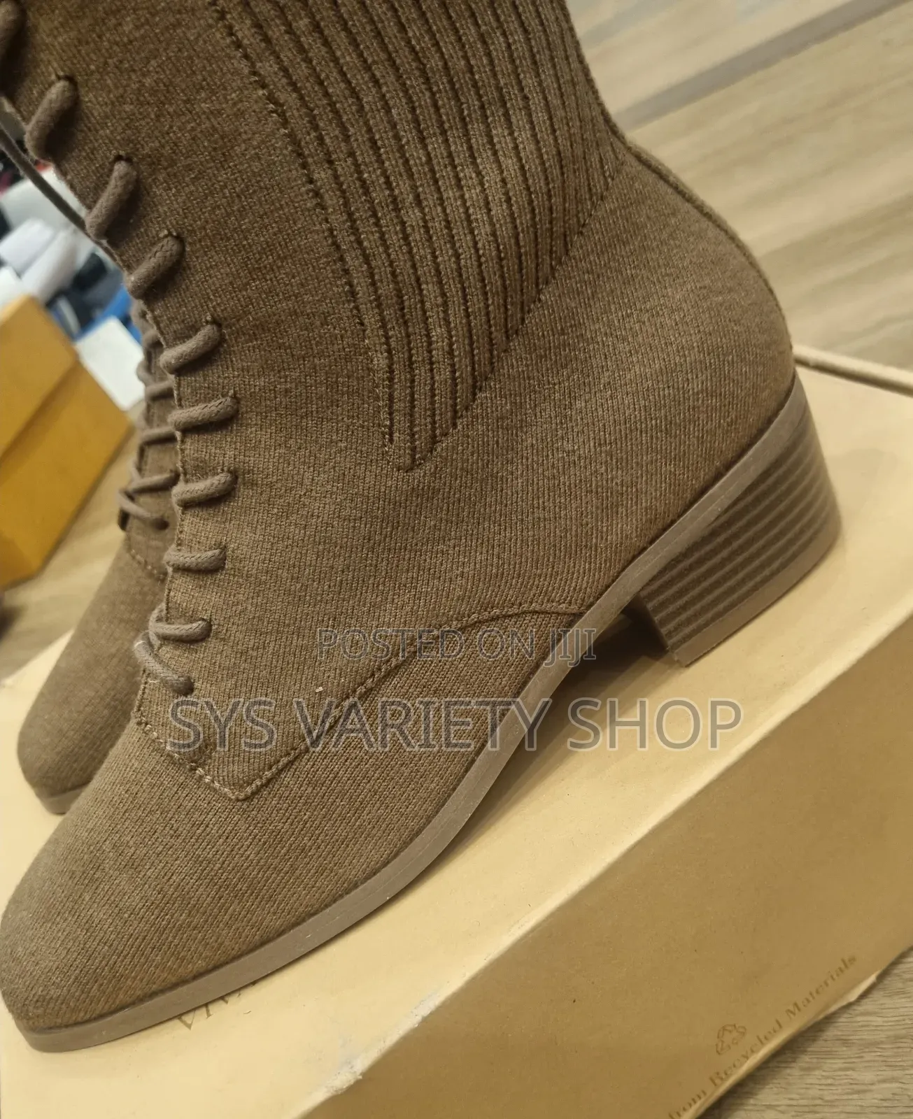 Vivaia Square Toe Lace Up Boots