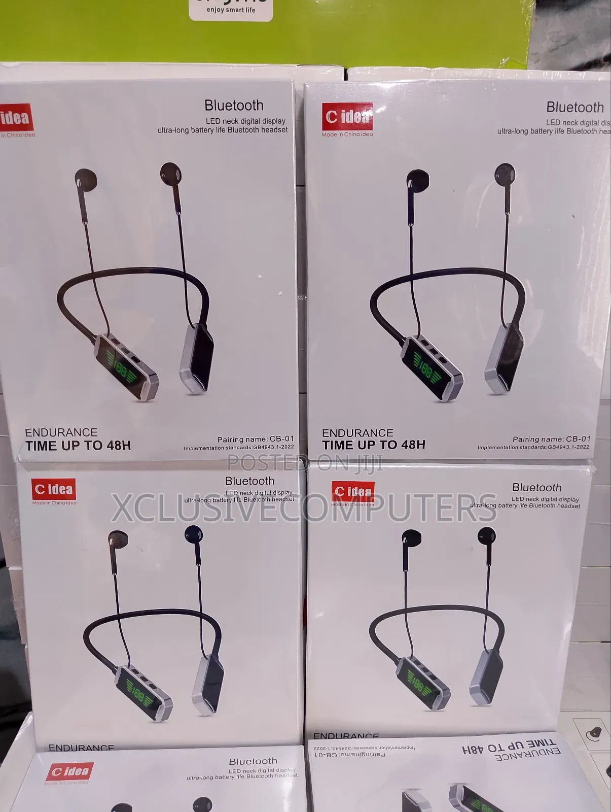 C Idea Bluetooth Led Neck Digital Display Headset