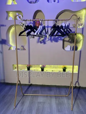 Gold Rack for Clothing Display