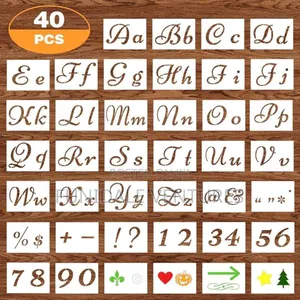 40pcs Painting Letter Stencils Sheets