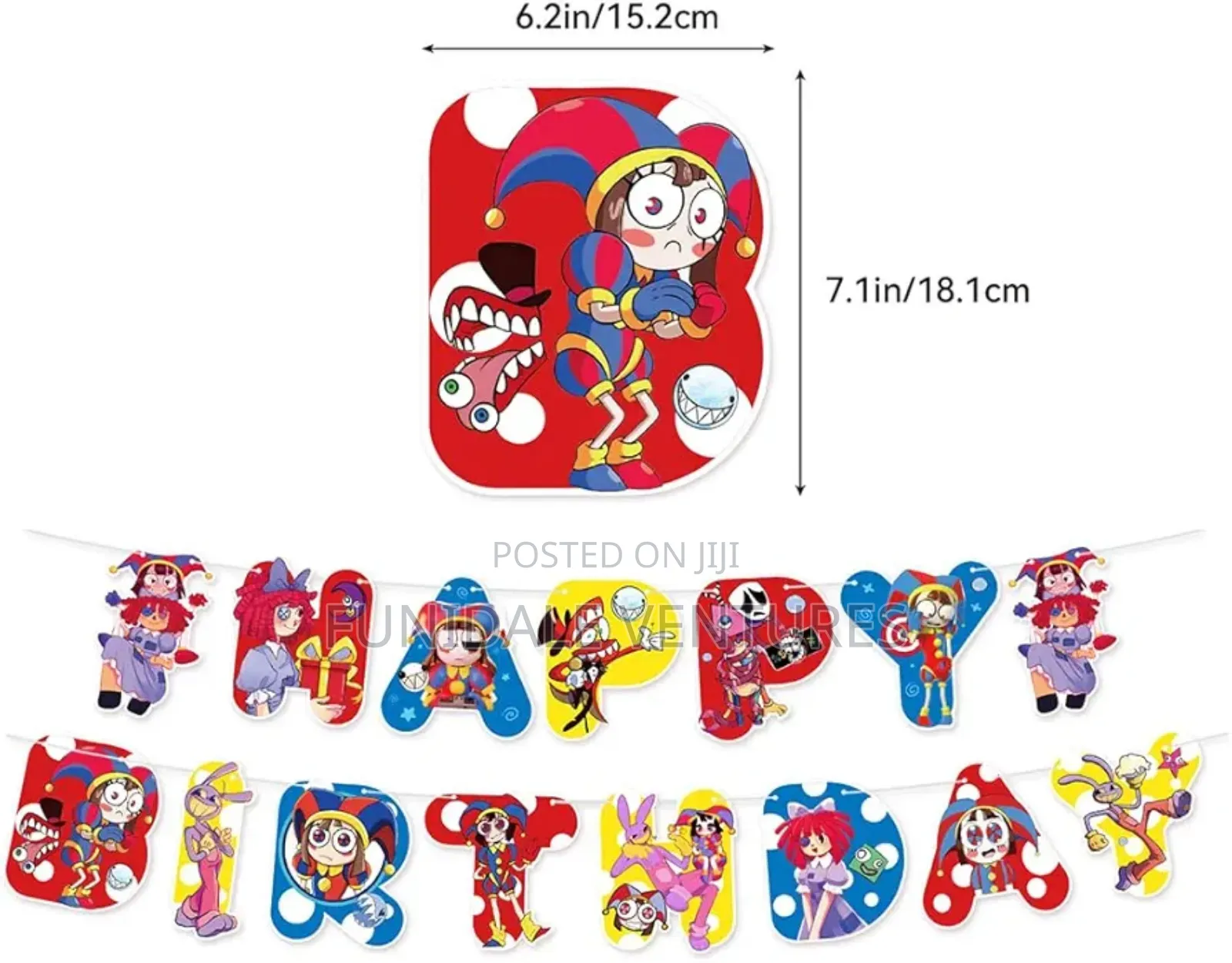 51pcs Amazing Digital Anime Circus Party Decorations