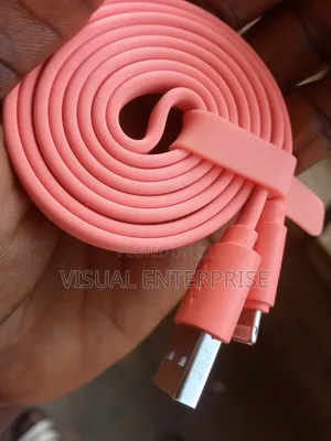 Pink Oraimo iPhone Charging Cord Original One