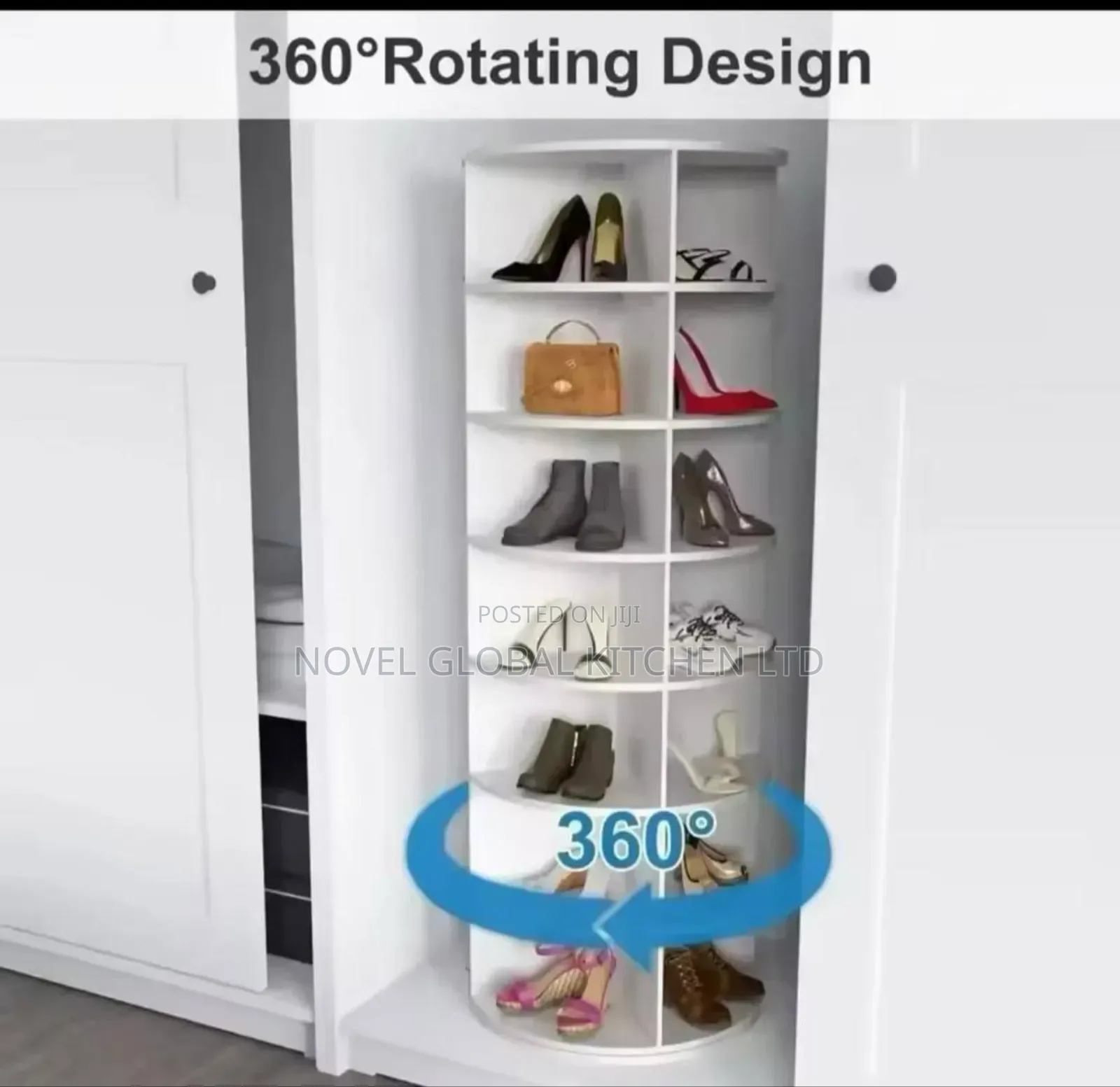 360°Rotational Shoe Rack
