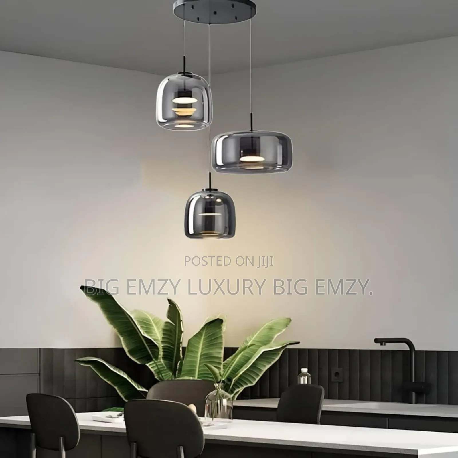 Led 3 In1 Glass Chandelier or Pendant Light .