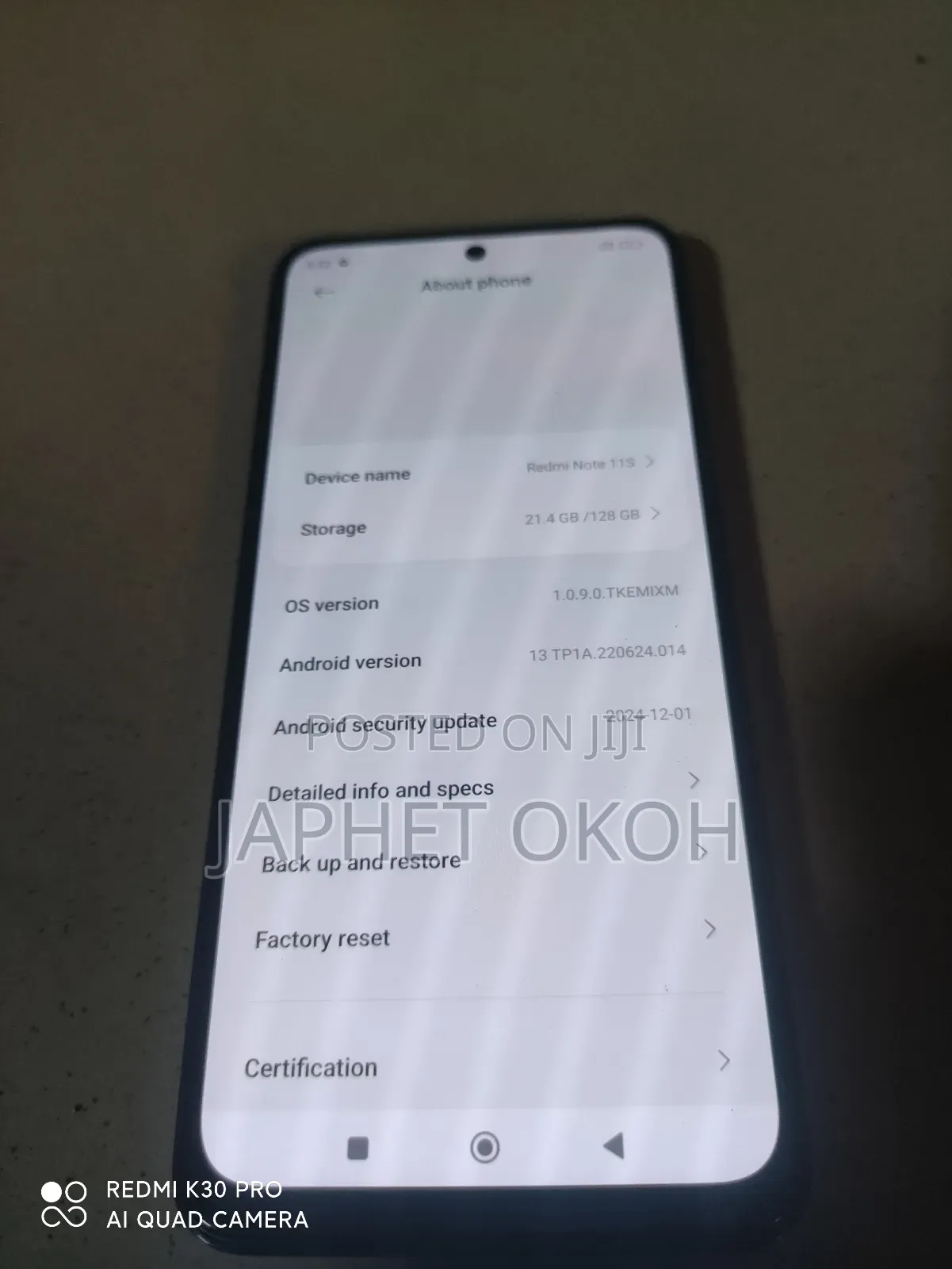 Xiaomi Redmi Note 11S 64 GB Black