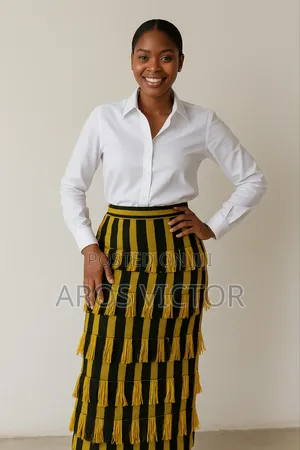 Luxury Aso Oke Trouser and Skirt With Fringe