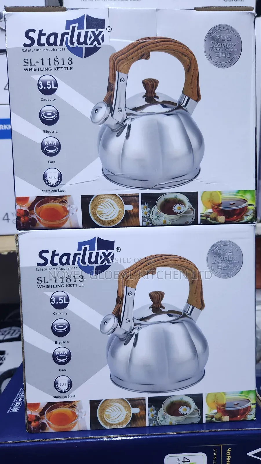 Stainless 3.5l Starlux Whistling Kettle