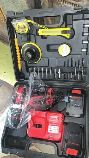 Cordless Electric Drill Tool Kit With Accessories Case