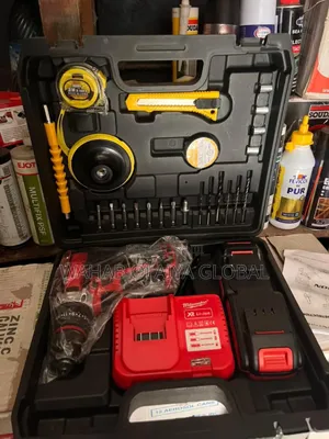Cordless Electric Drill Tool Kit With Accessories Case