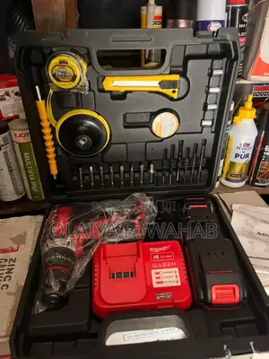 Cordless Electric Drill Tool Kit With Accessories Case
