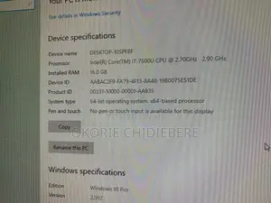 Desktop Computer HP 16GB Intel Core I7 SSD 256GB