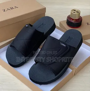 All Black Zara Slippers