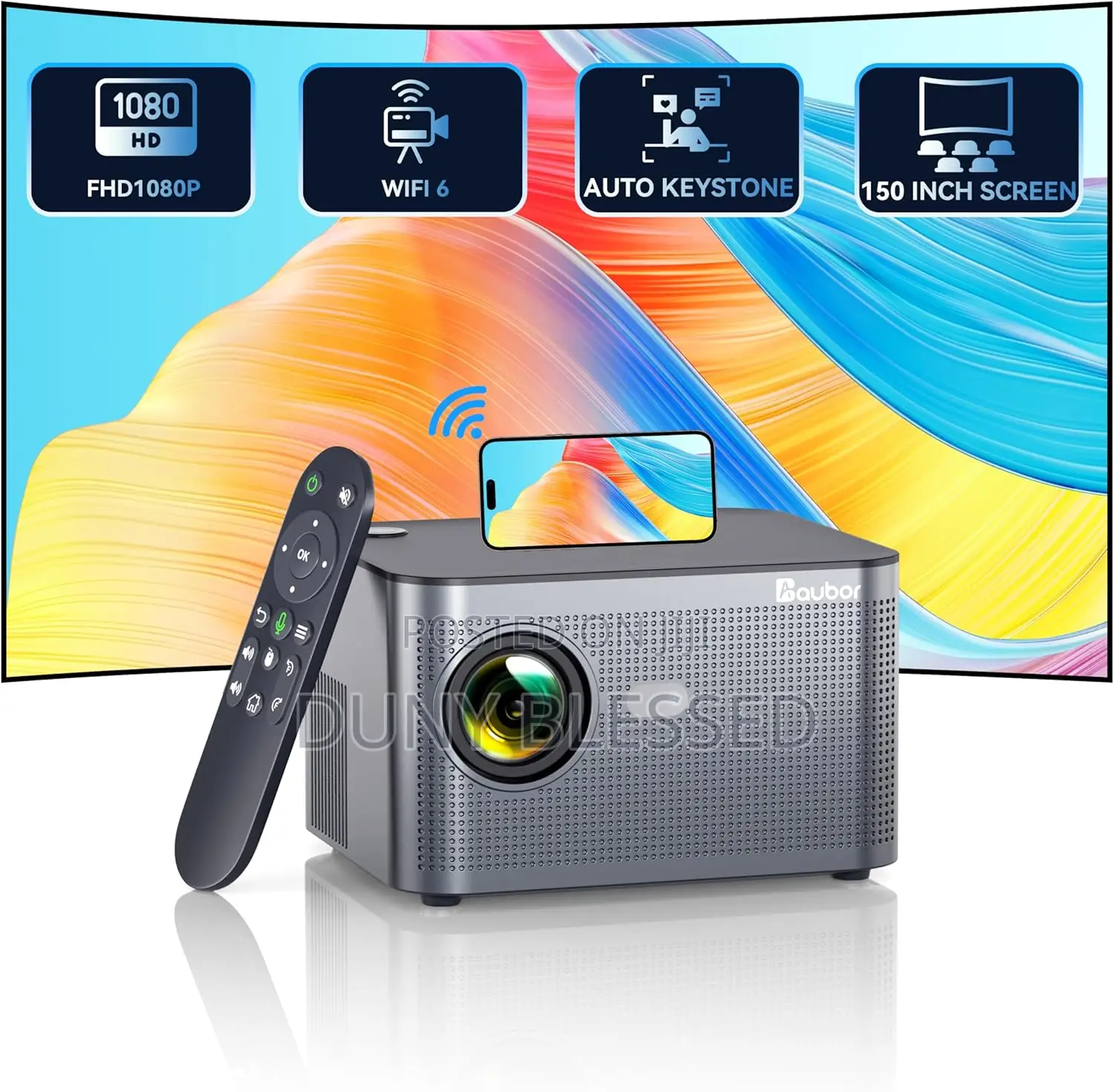 Aubor Projector With Wifi and Bluetooth