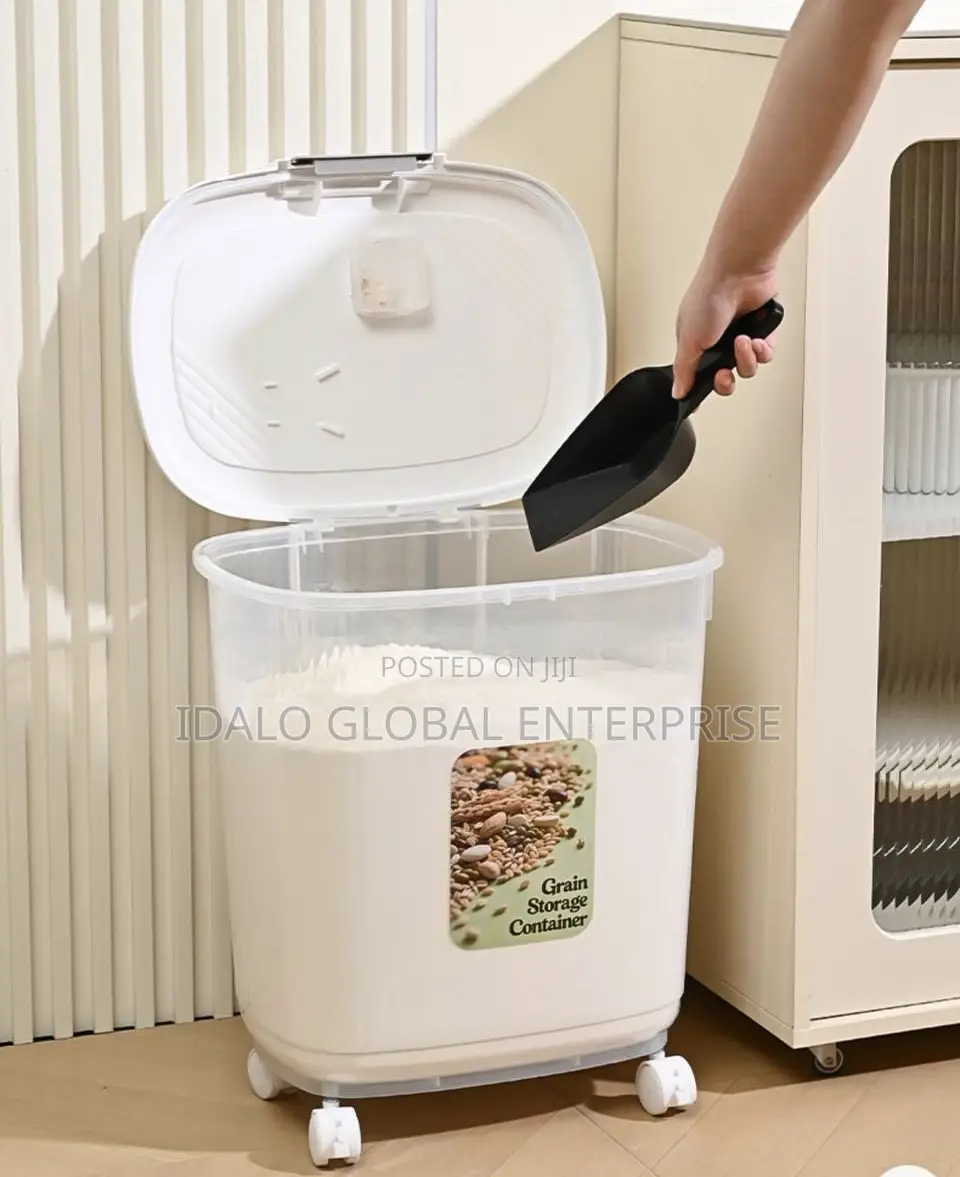 45l Grain Storage Container With Wheels
