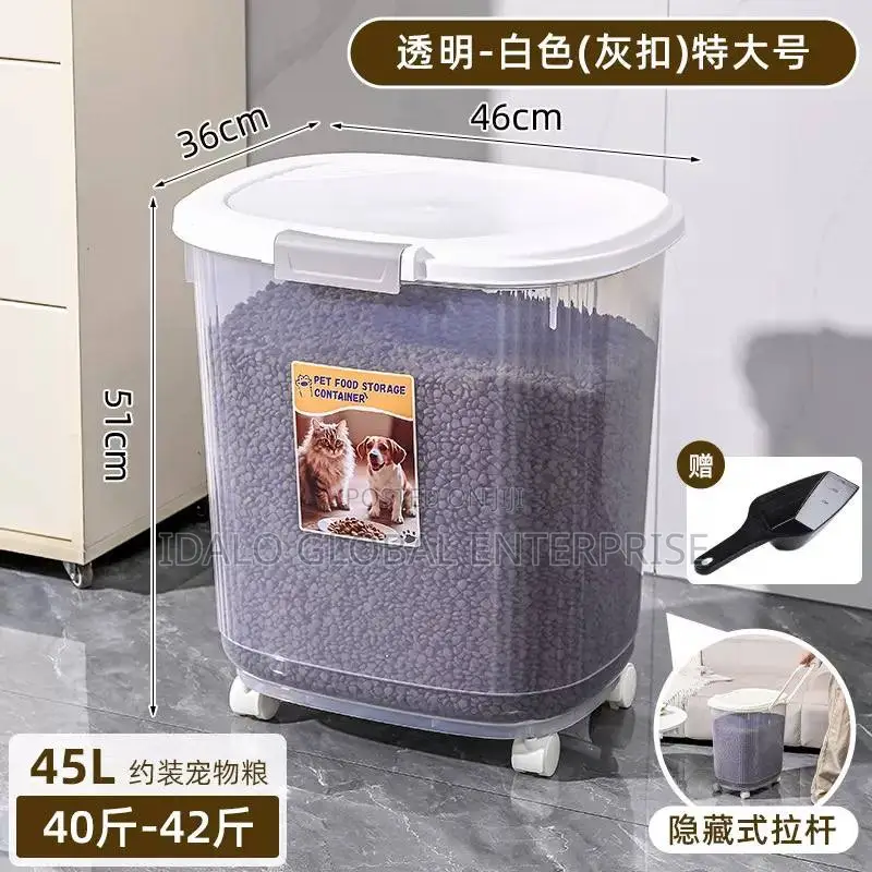 45l Grain Storage Container With Wheels
