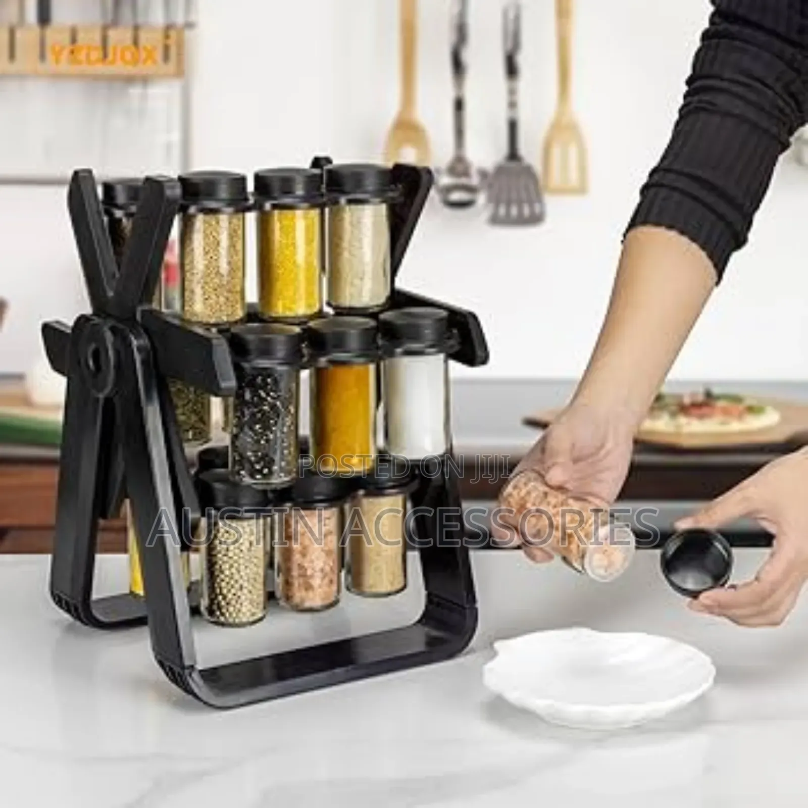 Spice Rack 18 Jar Rotating Spice Rack