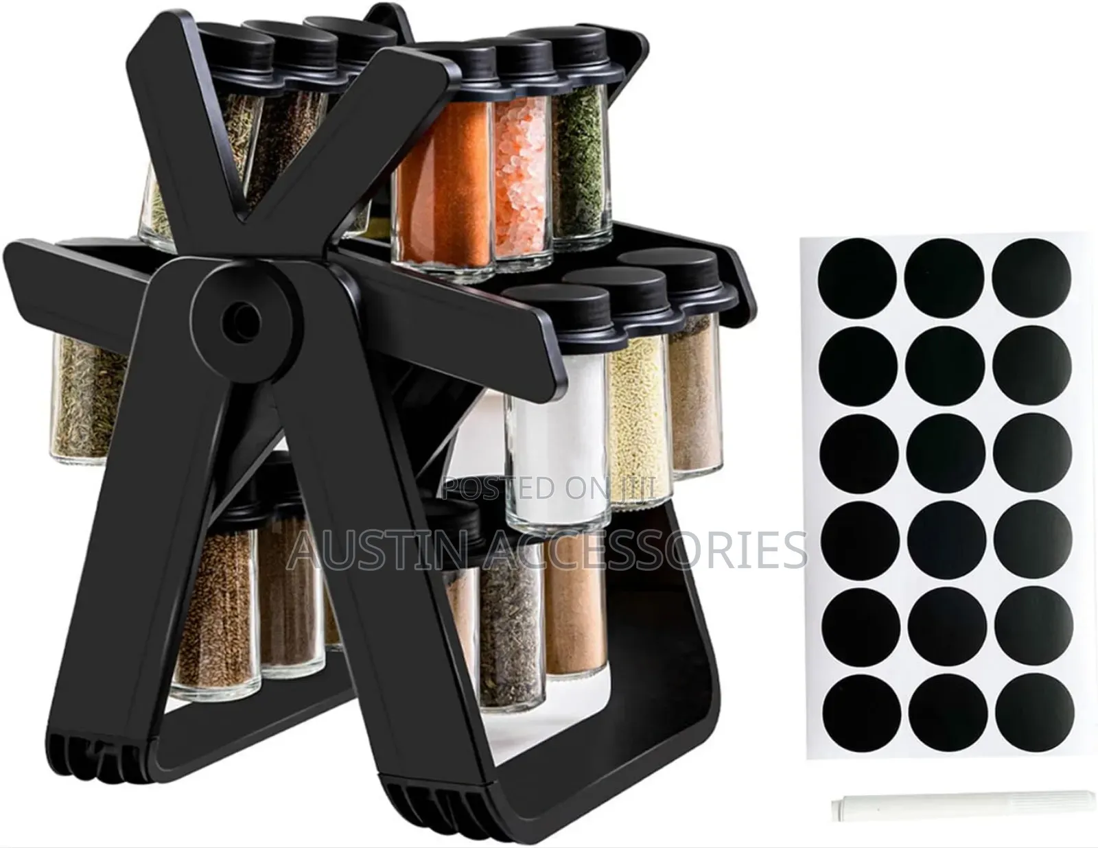 Spice Rack 18 Jar Rotating Spice Rack