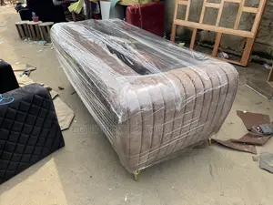 Sofa Complete Set Made With Leather Faces Applied