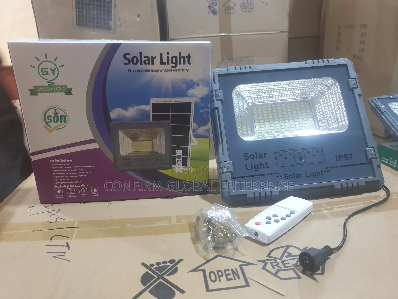 200w Solar Floodlight With Solar Panel